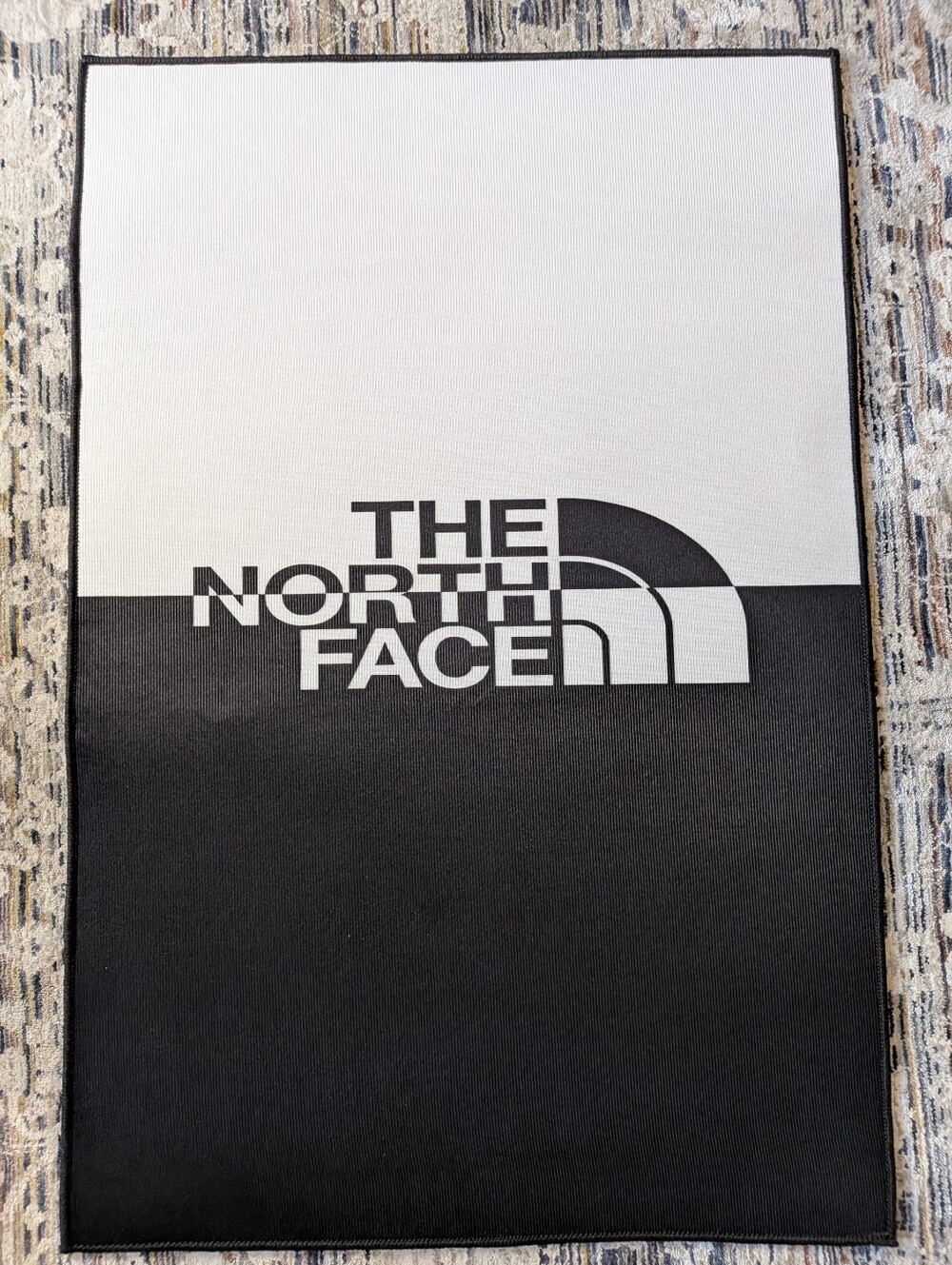 The North Face Style Logo Rug Black White 23.5” x 35"